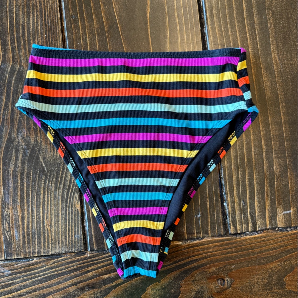 Xhilaration Colorful Striped Kids Bikini Bottom